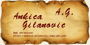 Ankica Gilanović vizit kartica